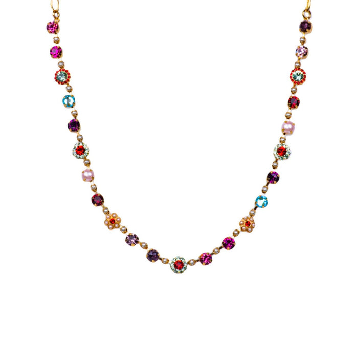 Mariana Must-Have Alternating Rosette Necklace in “Enchanted”