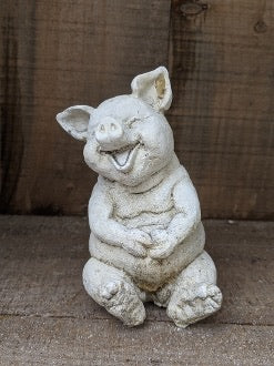 Sitting Laughing Pig
