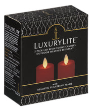 Luxury Lite 2 Pack Red LED Resin Votive Candles
