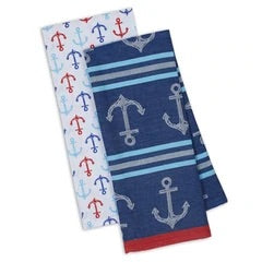 Anchors Ahoy Dishtowel Set of 2