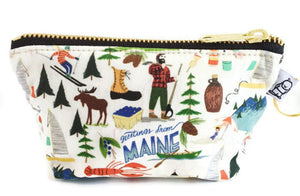 Wristlet Zippered Pouch - MAINE