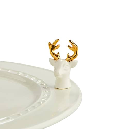 Nora Fleming Mini-white reindeer (A208)