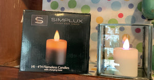 Simplux LED Flameless Candles Set of 4
