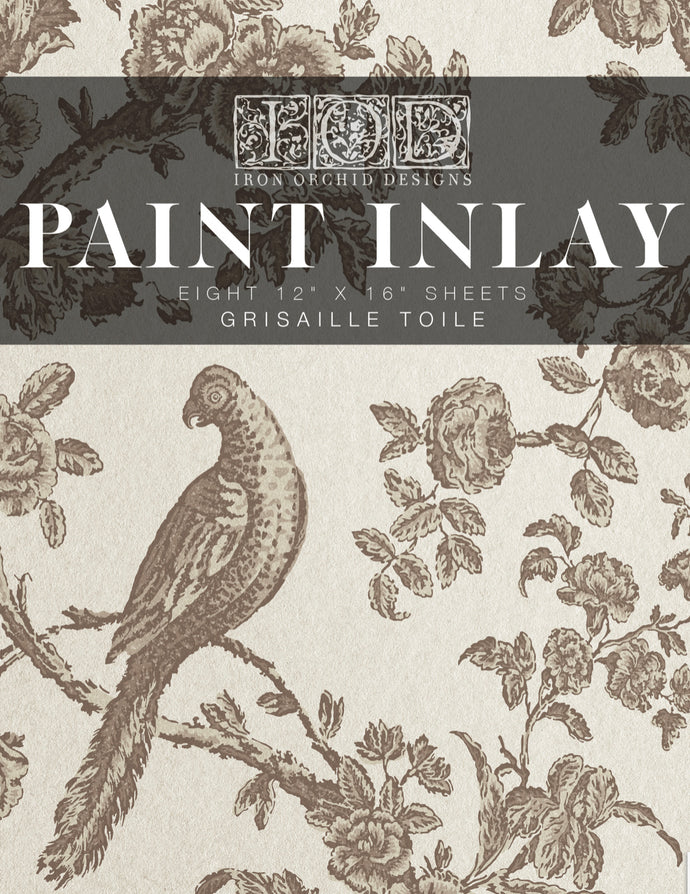 Grisaille Toile IOD Paint Inlay 12 x 16 Pad (RETIRED 2022)