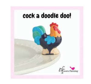 A267 Nora Fleming Mini Cock a Doodle Doo Rooster