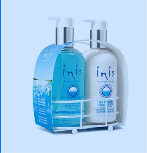 Inis Hand Care Duo Set in Caddy -  Hand Lotion and Hand Wash